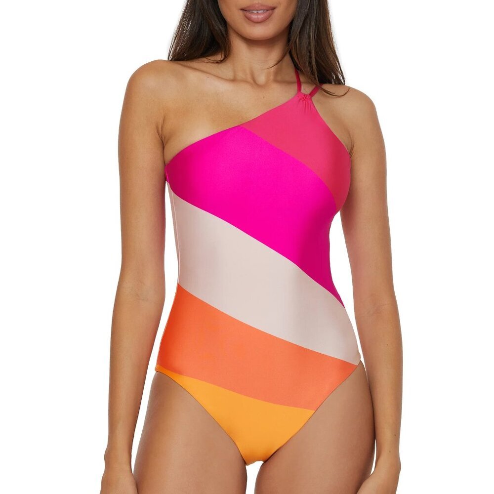 NWT Trina Turk One Shoulder One Piece Swimsuit Sunburst